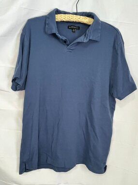 Banana Republic Luxe Touch Performance Polo Shirt Mens XL Blue Soft Smooth